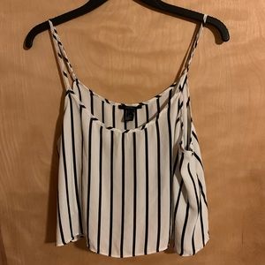 Striped cropped top.